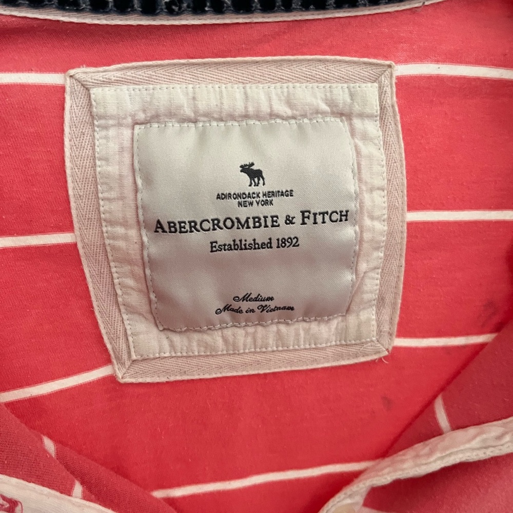 Abercrombie & Fitch Vintage Pink Striped Polo - Picture 4 of 5